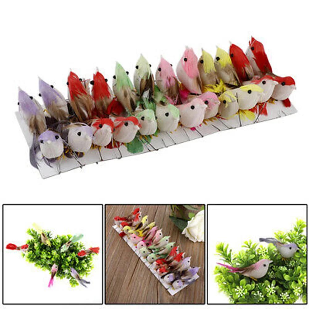 Simulação Mini Penas De Espuma De Pássaros, Artesanato Livre De Poluição, Ornamento DIY, Decoração De Jardim De Casa, Presente, 10x6cm, 24 Unidades - Image 1