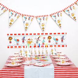 Decorações de festas temáticas de circo, animais listrados, talheres descartáveis, prato de papel, copo de papel - Image 2