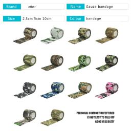 Fita de camuflagem para caça ao ar livre, fita adesiva elástica, impermeável e durável, atadura do exército - Image 4