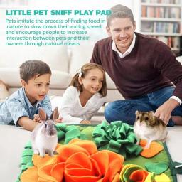 Tapete interativo de alimentação de silicone antiderrapante para animais de estimação, tapete de snuffle, cobertor de treinamento de cães e gatos - Image 4