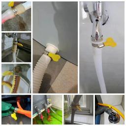 5 pçs 8-44mm braçadeiras de mangueira ajustável alça de plástico amarelo torção clipes de tubulação de aço inoxidável fixadores braçadeiras de vedação clipe de vedação - Image 6