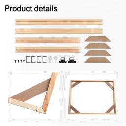 1 pçs diy quadro para pinturas em tela quadro de madeira para cartazes impressões imagem decoração moldura de madeira álbuns de imagem decoração de casa - Image 2