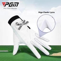Luvas de golfe de couro de cordeiro com marca para mulheres, luvas abertas respiráveis para senhoras, mão direita e esquerda, luvas esportivas, 1 par - Image 5