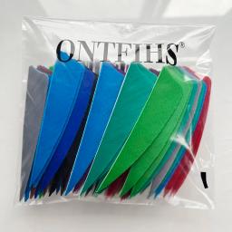 Asa Direita Arqueiro com Penas de Turquia, Fletching Escudo, Caça Acessórios, 3 Polegada, 50Pcs - Image 5