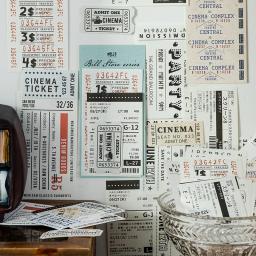 60 unidades/pacote Ticket Estilo Craft Paper Decor Junk Journal Papelaria Criativa DIY Scrapbooking Material Do Vintage Conjunto De Papel - Image 2