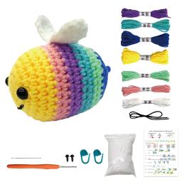 Fio de tricô de algodão Agulhas Ganchos Boneca de pelúcia Ferramenta animal, Material Bag, Conjunto completo DIY, Crochê de mão para adultos Brinquedo fofo - Image 3