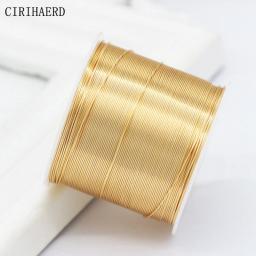 Real Banhado A Ouro Fios De Cobre, DIY Jóias Fazendo Suprimentos, Artesanato Acessórios, Materiais Beading, Latão Fio De Metal, 5 Metros, 14K - Image 1