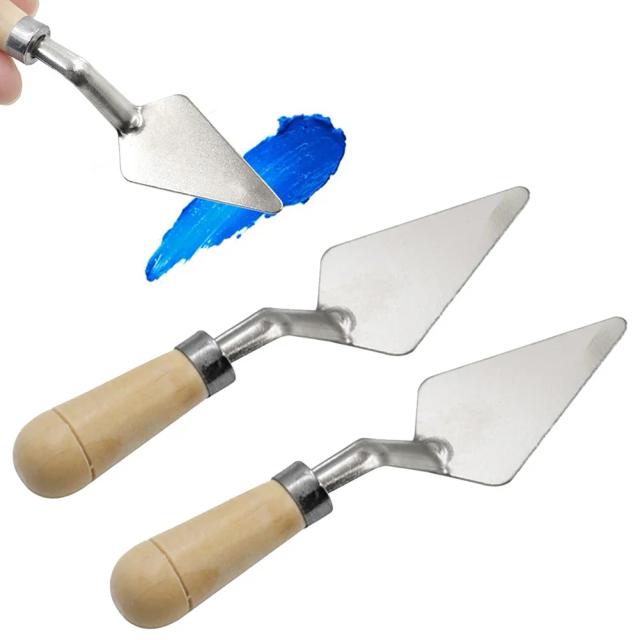 Raspador e Cortador de Pintor: Conjunto com 2 Peças para Mistura de Óleo e Texturização de Pigmentos