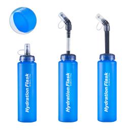 Garrafas de água dobráveis TPU Soft Flask, Pacote de hidratação, Saco de cintura, Colete, Esporte ao ar livre, 250ml 500ml 750ml - Image 1