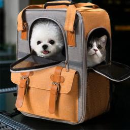 Grande capacidade transportadores pet, respirável malha cão mochila, dobrável gato transportando saco, suprimentos de viagem ao ar livre, 0- 10 kg - Image 1