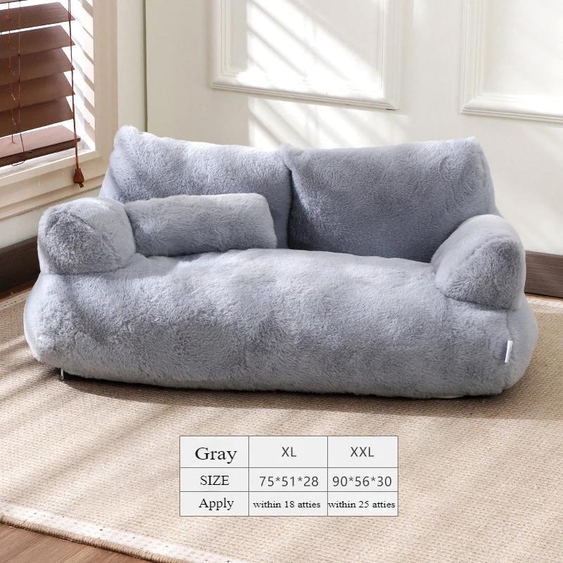 Cama de gato macia luxuosa lavável, sofá lavável, confortável cama de cachorro de pelúcia, ninho para cães médios e grandes - Image 1