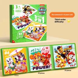 Patrulha pata quebra-cabeça magnético para crianças envelhecidas brinquedos de quebra-cabeça magnético para meninos e meninas presentes de aniversário intelectual brinquedos magnéticos - Image 5