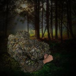 1 conjunto de roupas caça 3d folha casaco calças camuflagem para selva ao ar livre assistir roupas pássaro - Image 4