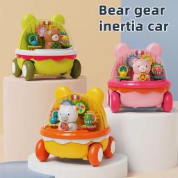 Crianças Urso Inércia Engrenagem Quebra-cabeça, Resistente a Queda, Brinquedo do carro dos desenhos animados, Presente para menino e menina, Nenhuma bateria necessária - Image 1