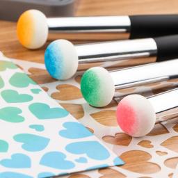 Ofertas de pacote 7-16 pçs mini pouncers de papel aplicadores de esponja de tinta macia para diy scrapbooking aquarelas projeto de tinta facilmente artesanato - Image 5
