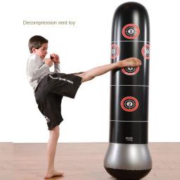 Poste De Boxe Vertical Inflável, Equipamento De Fitness Tumbler Espessado, Saco De Perfuração, Exercício Sandbag, 1Pc - Image 2