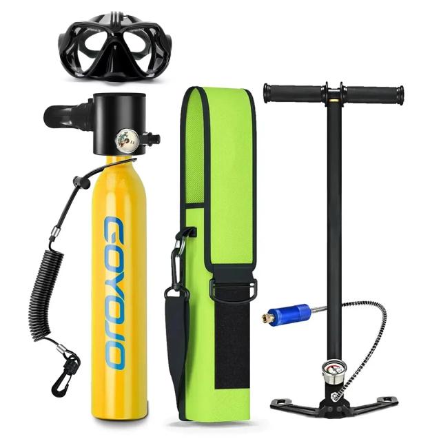 Mini Cilindro de Mergulho 0.5L - Equipamento Completo para Respiração Subaquática