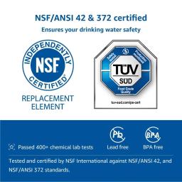 Filtro de água para geladeira, marca certificada NSF, samsung genuíno DA29-10105J, filtro de água inline para aquapure plus hafex exp - Image 2