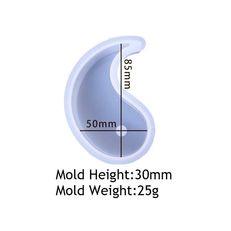 Yin yang vela molde de silicone tai ji artesanal scented vela sabão que faz cera molde resina gesso ornamento artesanato moldes decoração da sua casa - Image 1