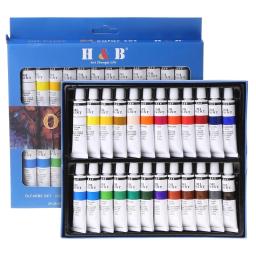 Pintura a óleo profissional Tubos Set, desenho pigmento, artista Art Supplies para iniciantes, QXNF, 24 cores, 12ml - Image 2