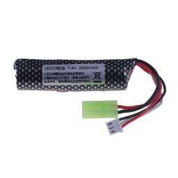 Bateria Li-ion para Airsoft Electric Water Toys Gun, Splatter automático, Rifle de bola, Paintball, Pistola Airsoft, 7.4V, 2000mAh, 18350 - Image 5