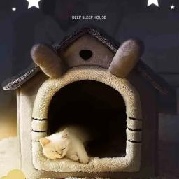 Indoor Soft Pet Tent House, Dog Kennel, Cat Bed com almofada removível, Warm, Small Medium and Large Pets - Image 4