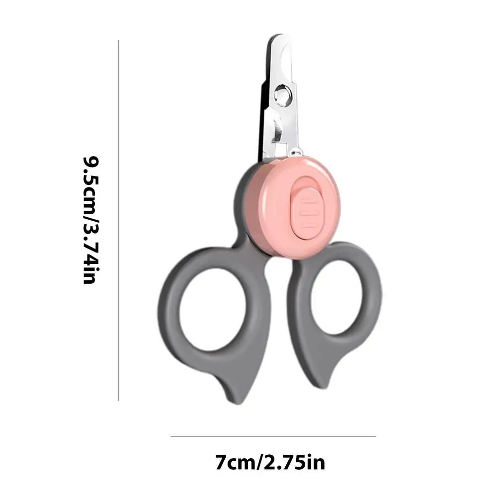 Cortador de unhas para animais de estimação iluminado cortador de unhas universal com luz anti-corte linha de sangue nova - Image 1