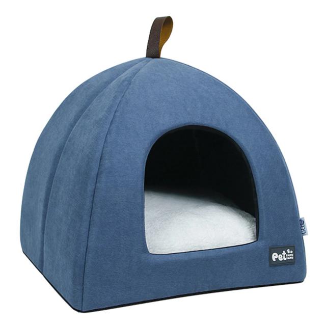Cama Dobrável Portátil para Animais de Estimação com Esteira Respirável - Casa para Gatos e Cães Pequenos em Ambiente Interno