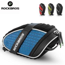 Rockbros saco de bicicleta 3d casca à prova chuva sela saco reflexivo bicicleta à prova choque ciclismo traseiro selim saco mtb acessórios da bicicleta - Image 3