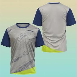 Roupa esportiva de tênis de mesa de manga curta masculina, camisa esportiva de treinamento diário, tops confortáveis, academia - Image 6
