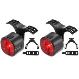 Smart Brake LED Tail Light para bicicleta, Carregamento USB, 6 engrenagens, Luz traseira, Acessórios de segurança de equitação, Mountain Road Bike - Image 2