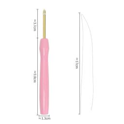 Agulha de plástico do perfurador do bordado, Caneta De Costura Do Bordado, Fio De Tapete, Artesanato Do Ponto Cruz, Ferramentas De Tecelagem DIY, Acessórios De Costura - Image 6