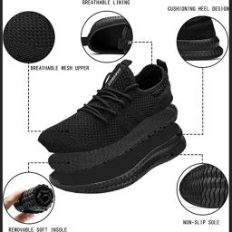 Homens tênis de corrida rendas até sapatos esportivos leves e confortáveis respirável tênis caminhada tenis masculino zapatillas hombre - Image 5