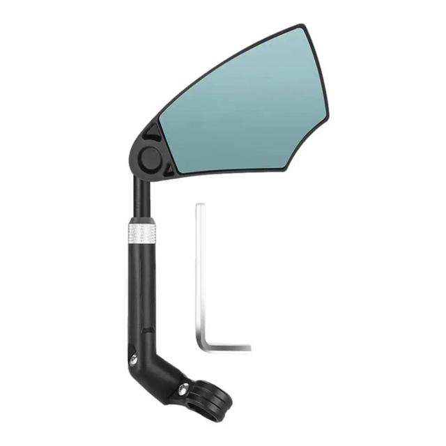 Espelho Retrovisor Anti-reflexo para Bicicleta com Ajuste de Ângulo 360° e Montagem no Guidão ou Tornozelo, Ideal para Bicicletas de 0 a 1,97 Polegadas
