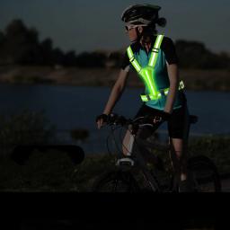 Led reflexivo colete ajustável brilhante refletor cintas luzes de advertência para crianças adultos noite correndo ciclismo equitação colete - Image 2