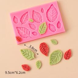 Molde de silicone de cerâmica macia, argila do polímero, folhas e decoração de flores, DIY Fondant Drip Glue, Moldes artesanais - Image 4