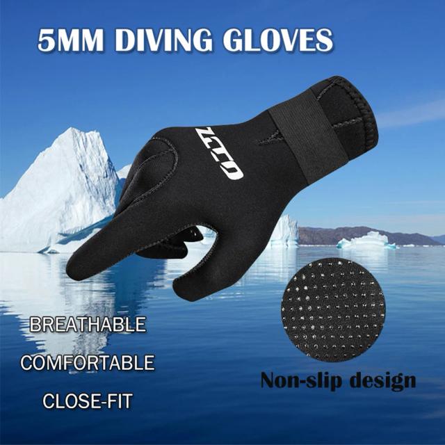 Luvas de Mergulho de 5mm Quentes e Resistentes ao Desgaste para Natação e Surf - 1 Par Anti-Risco e Prontas para Transporte