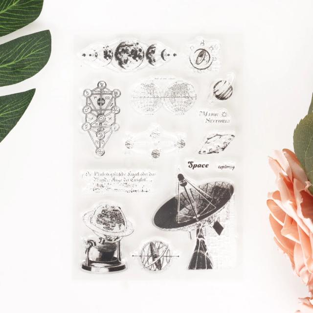 Selos de Silicone Claro Vintage para Scrapbooking e Artesanato DIY - Material de Colagem e Decoração
