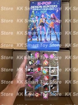 Em estoque natal kpop demônio caça 24pc calendário do advento surpresa caixa cega k pop bonecas caixas de halloween figura presentes crianças brinquedos - Image 3