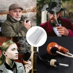 Limpador de cachimbo de cerdas descartáveis, 50 peças tira de limpeza dobrável haste de limpeza para cachimbo de vidro fumar cachimbo de tabaco diy artesanato arte - Image 5