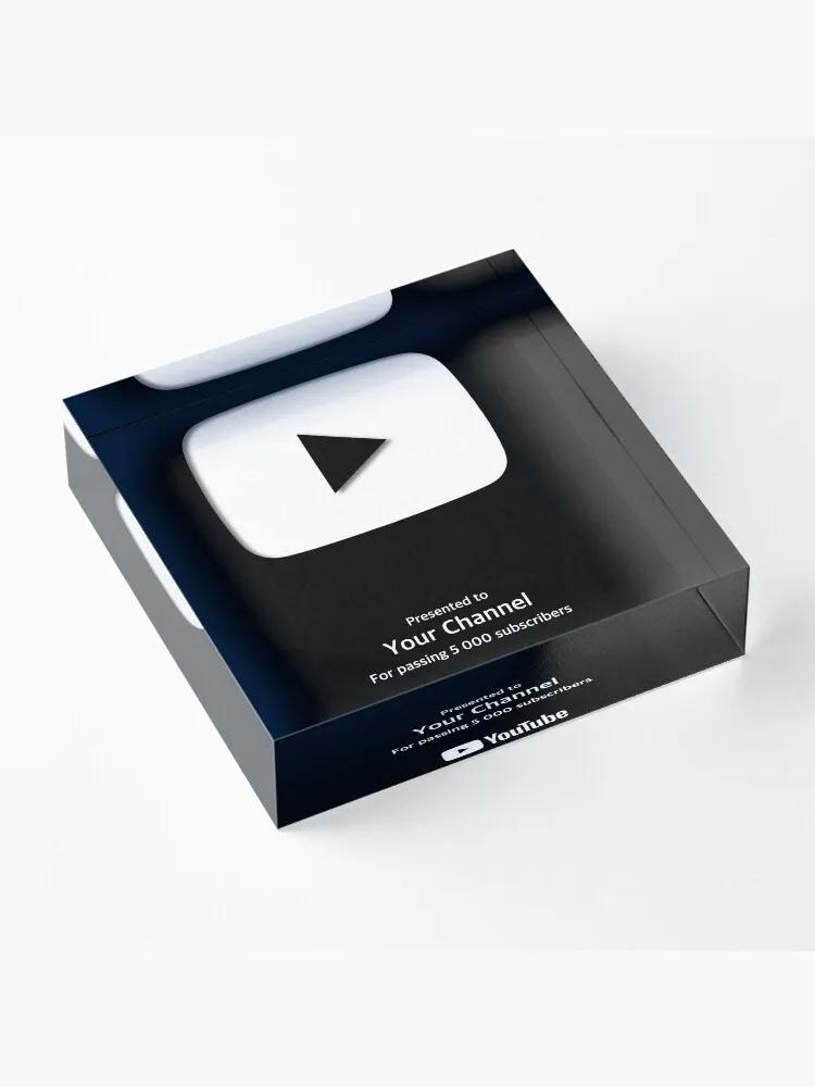 Bloco acrílico personalizado troféu, Youtube Award, 5000 - Image 1