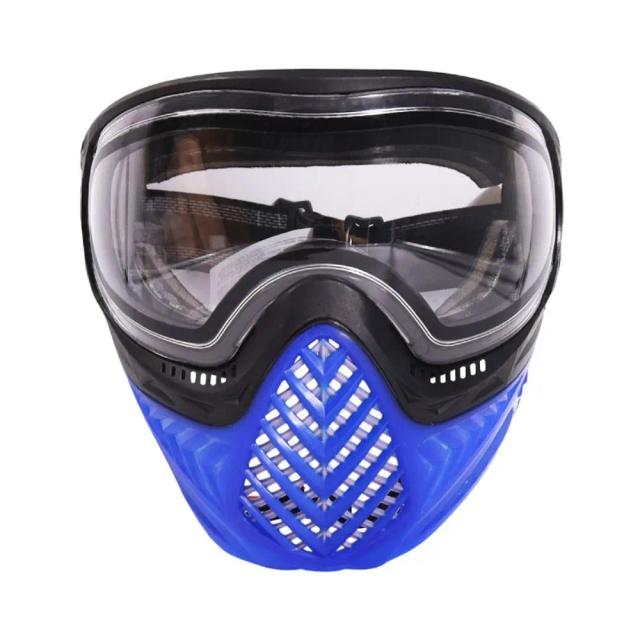 Máscara de Paintball Azul com Tecido Macio e Náilon Duro, Óculos de Proteção Térmica Anti-nevoeiro para Segurança Tática em Airsoft