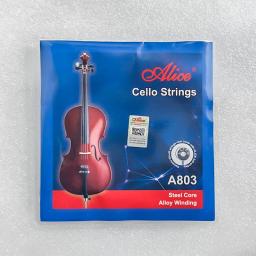 Alice A803 Cordas para violoncelo Cordas para violoncelo universais com enrolamento de liga de núcleo de aço 1 jogo Adequado para violoncelo de tamanho comum 4/4 3/4 1/2 - Image 3