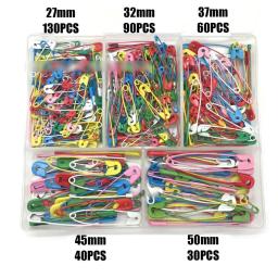Metal colorido Pinos de Segurança, DIY Costura Ferramentas Acessórios, Broche Vestuário Buckle, Agulha Vestuário Ferramenta, Grande e Pequena Box Set, 350Pcs - Image 1