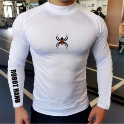 Camisa de compressão manga longa masculina, camiseta esportiva, pulôver corrida, roupa de ginástica, fitness, sportwear - Image 1