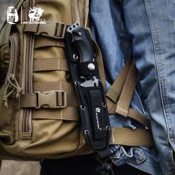 HX Outdoors Faca de sobrevivência tática, caça do exército, Full Tang, facas retas, ferramenta essencial para autodefesa, ferramentas ao ar livre, 58HRC - Image 6