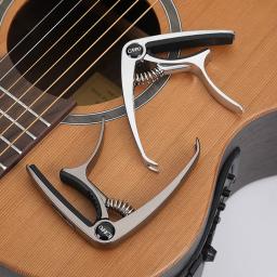 Capo de guitarra de metal, 1 peça, liga de alumínio, braçadeira afinadora de guitarra, gatilho de chave profissional, capo para instrumentos musicais elétricos acústicos - Image 2