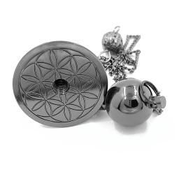 SONGLONG-Pingente de Pêndulo Flor da Vida para Adivinhação, Banhado a Ouro, Cura Wicca, Energia Espiritual, Equilíbrio Apontado - Image 5