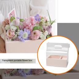 Caixa De Presente Do PVC, Saco Do Bolo, Caixas De Flores, Favor De Festa, Celebração De Noivado, Branco - Image 3