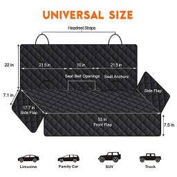 Car Back Seat Pet Cover, Protector Mat, Segurança traseira, Acessórios de viagem, cão, gato, Pet Carrier Suprimentos - Image 3